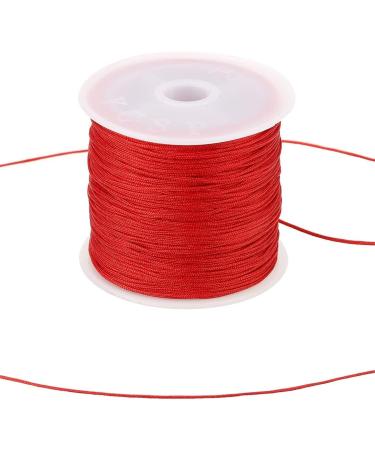 0.8mm Red Nylon Cord Thread for Chinese Knot Macrame Bracelet - Braided Rattail String - Buy Online on GoSupps.com