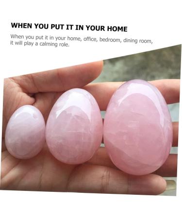 FRCOLOR Rose Crystal Egg - Healing & Chakra Balancing Stone | Polished Pink Egg Decor for Meditation & Gemstone Adornment - Buy Online on GoSupps.com