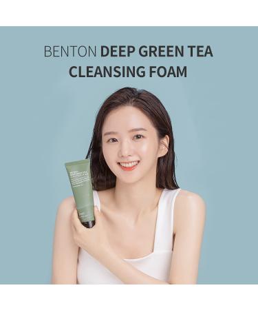 Benton Deep Green Tea Cleansing Foam 4.23 oz - Gentle Facial Cleanser for All Skin Types - Buy Online on GoSupps.com