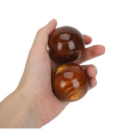 FILFEEL 2 Pack Baoding Ball Chinese Health Exercise Massage Ball Hand Massage Ball (5 cm Diameter)