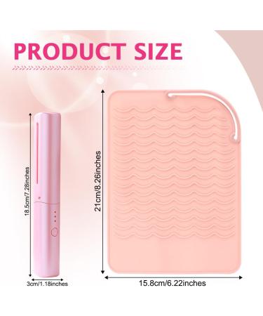 Buy Straightening Comb & Brush - Anti-Scald Hair Straightener with Heat Resistant Mat | Travel Styling Tools for Women & Girls (Pink - Buy Online on GoSupps.com