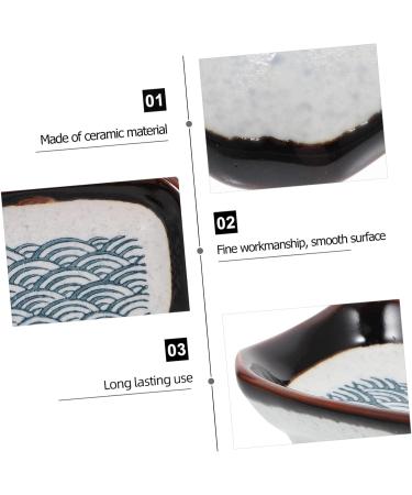 Zerodeko Plates 2pcs Sea Ripple Seasoning Dish Soybean Vintage Ceramics Ceramic Sauce Dish - Buy Online on GoSupps.com