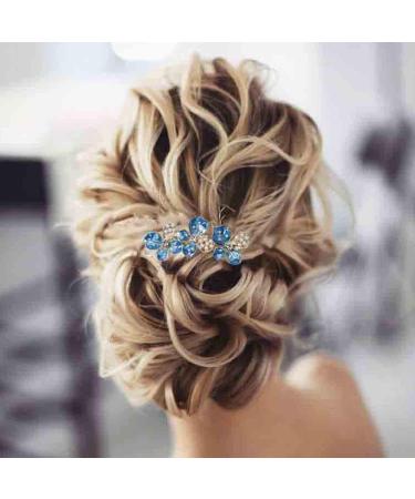 Yheakne Vintage Flower Pearl Hair Clip - Decorative Retro Hairpin for Women & Girls (Blue) - Buy Online on GoSupps.com