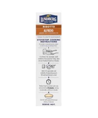 Organic Lundberg Traditional Italian Risotto Alfredo - 20 Minute Cook Time (5.5 oz 6-Pack) - Buy Online on GoSupps.com