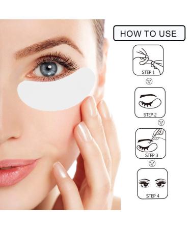 Buy 100 Pairs Eyelash Extension Eye Pads | Lint Free Hydrogel Gel Under Eye Patches for DIY Beauty | Includes Transparent Cosmetic Bag - Buy Online on GoSupps.com
