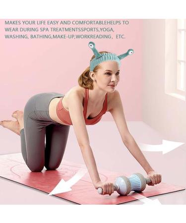 Dinghaole Creative Face Wash Headband for Women - Palm and Snail Cartoon Cute Coral Fleece Elastic Hair Band for Shower Sports Skincare and Makeup - Buy Online on GoSupps.com