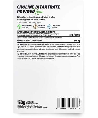 Choline Bitartrate Powder from HSN | Natural Nootropic for Cognitive Function | Helps Focus & Study | Memory Media | Vegan - Buy Online on GoSupps.com