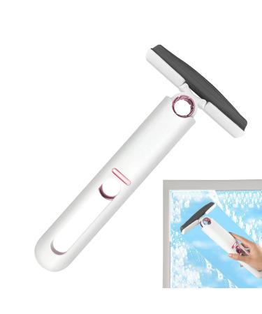 Mini Mop - Mini Portable Short Mop Self-Squeeze Glass Wiper | Wet and Dry Use Lazy Hand Wash-Free Absorbent Sponge for Windowpanes Floors Kitchens White Suit