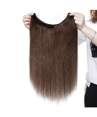 Hairpiece Extensions | Real Remy Hair Weft | Thickening Wire Extension | Medium Brown #4 - 22 inch (75g) - Buy Online on GoSupps.com