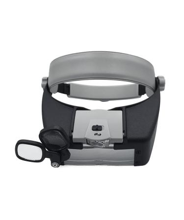 Uncles Head Mounted Magnifier 2 LED HandsFree HeadbandMagnifying Glass 1.5X3X 7.5X9X 9.5X11X 15.5X17X for Close Working