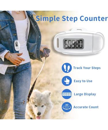 3D Pedometer with Clip and Strap - Accurate Fitness Tracker with USB Charge & Large Display - Daily Step Counter for the Whole Family - Buy Online on GoSupps.com