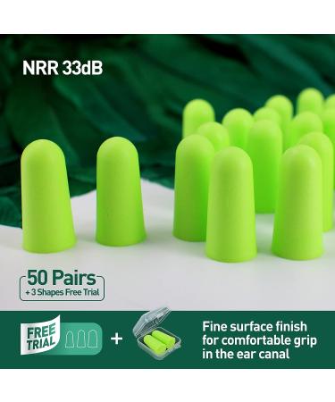 EARS SECRET Foam Ear Plugs for Sleeping - 50+3Pairs 38dB Noise Cancelling Earplugs - Comfortable, Medium Size for Travel, Snoring, Concerts, Shooting, Studying - Moonlight (50 Pairs) - Buy Online on GoSupps.com
