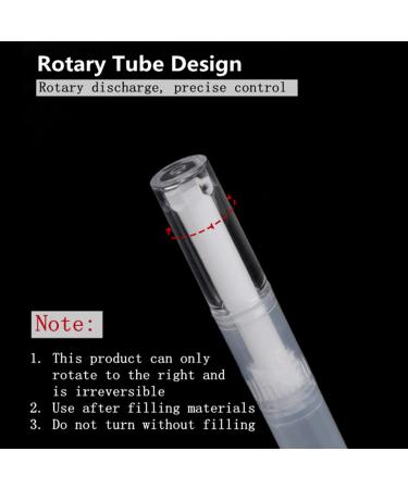 ZHIYE 10pcs Transparent Twist Pens 3ml - Nail & Cuticle Oil Applicators for Lip Gloss, Nail Polish, Eyelash Growth - Empty Cosmetic Container with Brush Tip - Buy Online on GoSupps.com