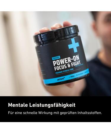 Perform Power-on Focus & Fight 500g | Pre-Workout Booster | Fitness & Training Supplement | Made in Germany - International Shipping Available - Buy Online on GoSupps.com