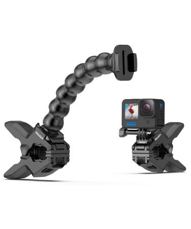 WEALPE JAWS Flex Klemme bracket Clamp holder with swan neck compatible with GoPro Hero 11 10 9 8 7 max fusion 6 5 4 session 3 3 2 1 dji Osmo Xiaomi yi cameras matteBlack - Buy Online on GoSupps.com