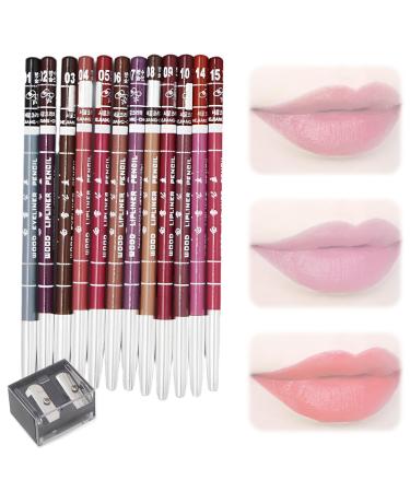 YE2504Y1chunxian11 Lipliner 12 pieces waterproof waterproof with matte finish longlasting full texture lip contour stick for ideally defined lips