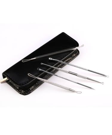 Andux A set of five stainless Facial Blackhead & Blemish Remover Tool Kit FCZ-01 black