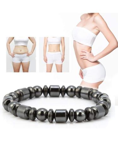 Magnetic Therapy Bracelets for Weight Loss | Health Care Magnetic Bands for Men & Women - Stylish Black Stone Gift - Buy Online on GoSupps.com