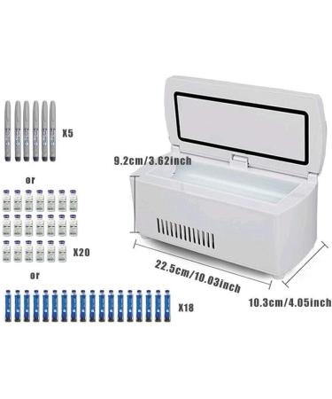 Insulin Cooler Refrigerated Box Portable Insulin Cooler Refrigerated Box LCD Display Insulin Cooler Case Car Small Refrigerator Mini Cold Boxes Mini Drug Constant Temperature Refrigerato Battery*2 Battery*1 - Buy Online on GoSupps.com