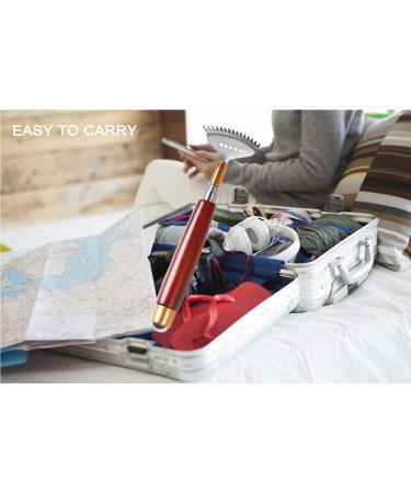 Extendable Back Scratcher with Massage Bead - Solid Wood Handle, Stainless Steel Claw - Handheld Massager for Women Men Adults - 1 Count - Buy Online on GoSupps.com