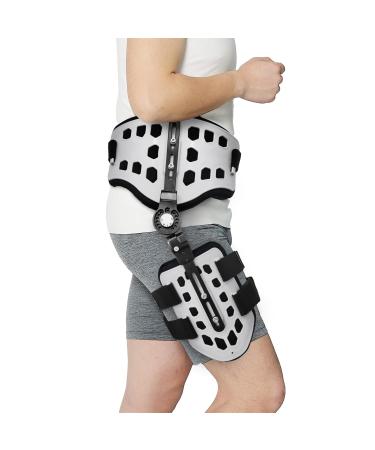 Hip Abduction Brace Hip Brace for Women and Men Hip Support Brace Hip Brace for Sciatica Pain Relief Post op Hip Protector Stabilizer for Joint Pain Universal Gray