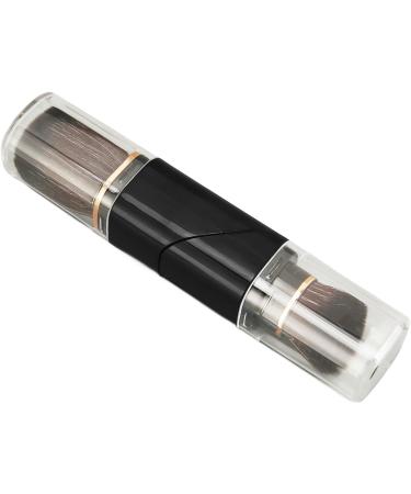 Retractable Dual Ended Makeup Brush Portable Multipurpose Powder and Foundation Brush with Rotating Handle Dense Bristles for Blending Liquid Portable Powder Brush with Cover - Buy Online on GoSupps.com