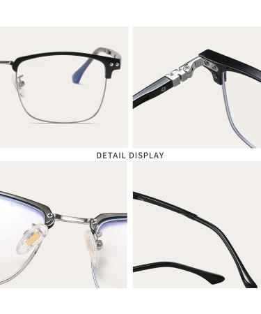 GUZTAG Blue Light Blocking Glasses - Stylish Square Eyeglasses for Men & Women | Anti Eyestrain & Gaming Glasses | Includes Box & Cloth - Buy Online on GoSupps.com