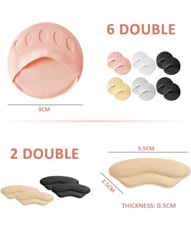 6 Pairs Honeycomb Forefoot Pads & 2 Pairs Sponge Heel Pads - Metatarsal & Toe Pads for Outdoor Running & Foot Pain Relief - Buy Online on GoSupps.com