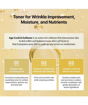 DR+LAB Age Control Softener 5.07 fl oz /150ml Moisturizing Wrinkle Care Nutrient Face Toner for Dry Dull Uneven Texture Skin Korean Skincare - Buy Online on GoSupps.com