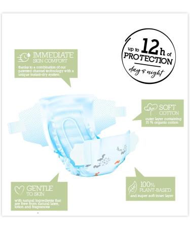 Buy Moltex Pure & Nature Eco Diapers Size 3 Midi - 132 Organic Diapers (4-10 kg) | Monthly Box | Eco-Friendly Shipping Worldwide - Buy Online on GoSupps.com