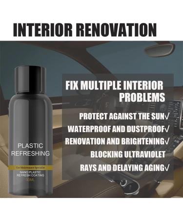 |Most Gifted| 2024 New Plastic Refreshing Coating Car Plastic Revitalizing Coating Agent Plastic Parts Refurbish Agent for Car Automotive Interior Cleaning Agent - 30ml/50ml * 1/2/3/4 (1Count (Pack of 1)*30ml) - Buy Online on GoSupps.com