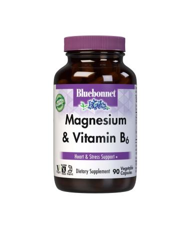 Bluebonnet Nutrition Magnesium Plus B6 90 Vegetable Capsules