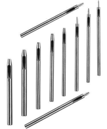 10Pcs Leather Hole Punch Cutter Set - 0.5mm to 5mm Round Hollow Punch Tool for Watch Bands, Belts, Canvas, Paper, Plastics - Leatherworking Tools - Buy Online on GoSupps.com