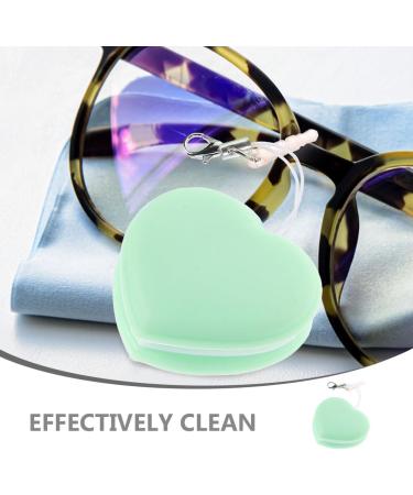 LOGOFUN Heart Shaped Lens Cleaner - Portable Screen Wipe & Adorable Bag Pendant - Green | Ideal for Phones Glasses & Screens - Buy Online on GoSupps.com