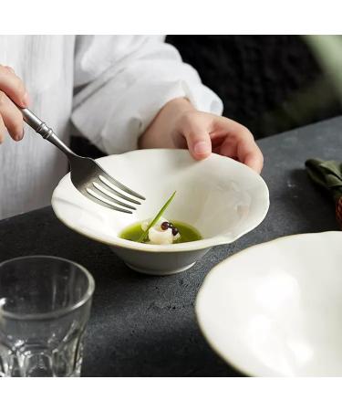 Kitchen Salad Bowl Household Oblique Cut Fruit and Vegetable Salad Bowl Fruit Plate Ceramic Plate Japanese Tableware Ramen Bowl Salad Bowls (Size : Medium) () - Buy Online on GoSupps.com