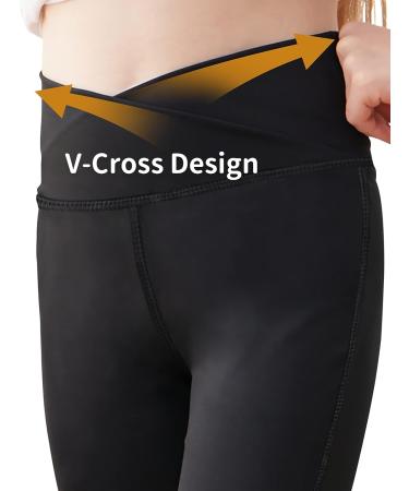 Jinhiteam Girls Black Pink Flare Leggings | High Waisted Workout Dance Yoga Pants 13-14 Years - Buy Online on GoSupps.com