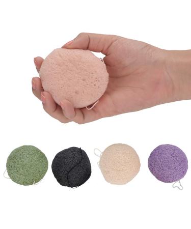 5 Colors Konjac Sponge Set | Natural Facial Cleansing & Care | Gentle Round Wash Puffs - Buy Online on GoSupps.com