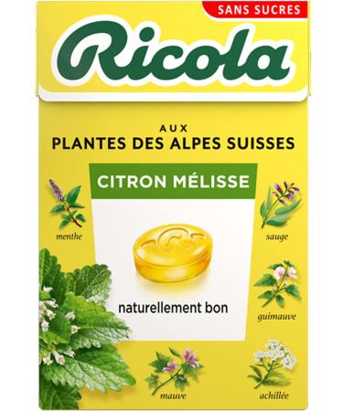 Ricola - Swiss Plant Sweets - Lemon Lemon Balm Fragrance - Refreshing - Sugar Free - 50g Box - Buy Online on GoSupps.com