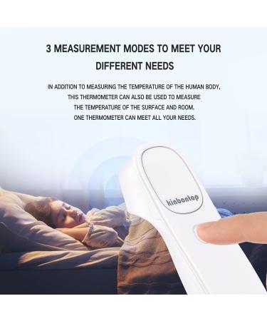 Kinbontop No-Touch Infrared Thermometer - LCD Screen, Memory Recall, Fever Alarm - Handheld Design for Adults, Children, Infants - Buy Online on GoSupps.com