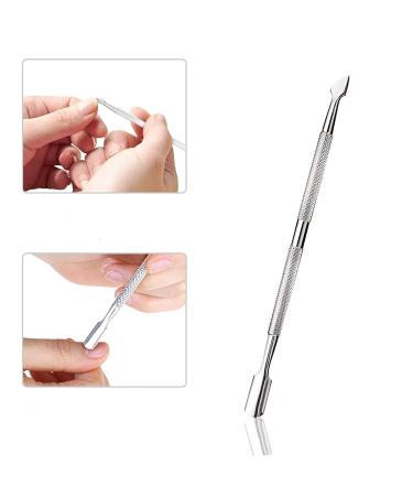 Pinkiou 4 PCS Cuticle Pusher and Cutter Set - Stainless Steel Manicure Pedicure Kit in Tin Box - Nail Art Remover Tools - Buy Online on GoSupps.com
