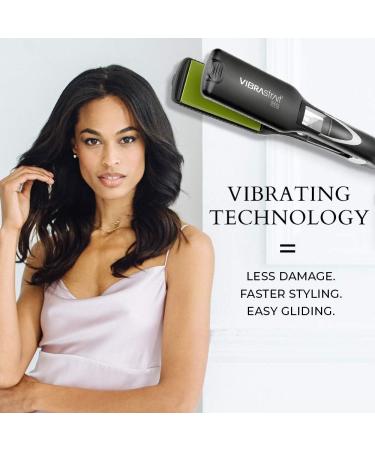 Pro Vibrating Ceramic Tourmaline Ionic Flat Iron - 1.75 Inch Frizz-Free Hair Straightener for Waves & Curls - Professional Styling Tool - Buy Online on GoSupps.com