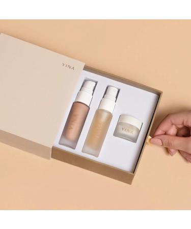 YINA Natural Mini Minimalist Travel Skincare Set | Sustainable Cruelty-Free Clean Beauty (3-Piece - Buy Online on GoSupps.com
