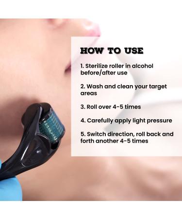 Beard Kit - Derma Roller for Facial Hair Growth & Skin Care | 0.25mm Beard Care Tools - Buy Online on GoSupps.com