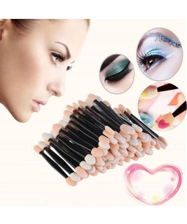 Disposable Double Head Latex Eye Shadow Brushes - 50 Pack Dual-Sided Applicators with Storage Box | Beauty Tools for Flawless Makeup - Buy Online on GoSupps.com