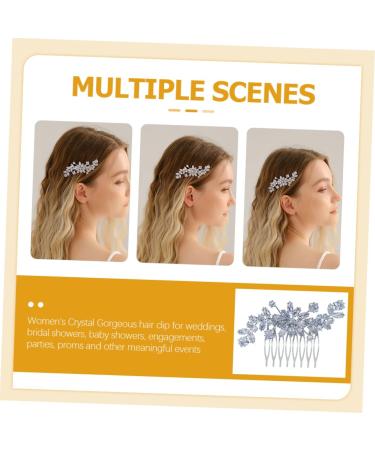 Didiseaon Hair Topper Crystal Side Hair Comb Crystal Hair Comb Hair Accessory for Girls Flower Girl Headpiece Hair Accessories for Prom Wedding Hair Comb Combs Alloy Dress Hair Piece Bride - Buy Online on GoSupps.com
