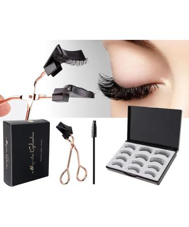 BeauFairy Magnetic Eyelashes Set 6 Pairs Soft Magnetic Natural Reusable 3D False Eyelashes with Eyelashes Clips Tweezers Brush No Glue Needed Easy to Wear DIY Eyelash Extension Kit Gift - Buy Online on GoSupps.com