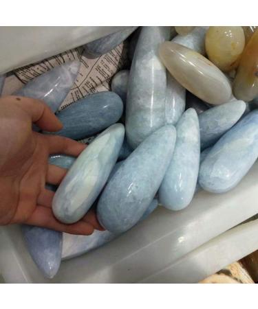 1pc 150g 220g Natural Polished Blue Celestite Quartz Crystal Wand Crystals and Stones |Stones| - Buy Online on GoSupps.com