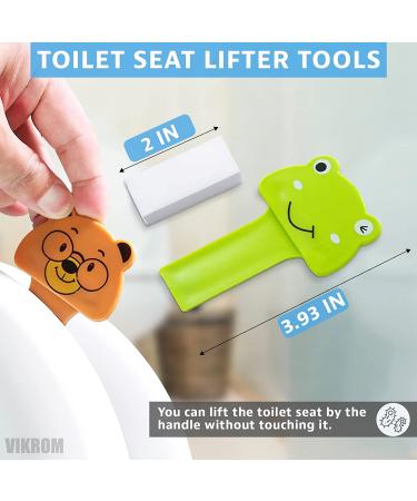 4Pcs Toilet Seat Lifter Tool - Self-Adhesive Handle for Touch-Free Lid Lifting - Portable and Hygienic Toilet Seat Cover Lifters - Buy Online on GoSupps.com