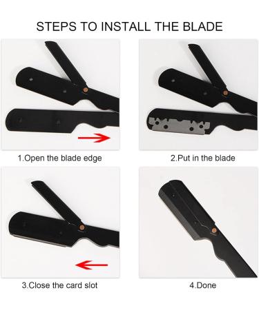 Premium A/R Razor for Men | Foldable Barber Knife with Hollow Handle | Ideal for Home & Salon Use - Buy Online on GoSupps.com