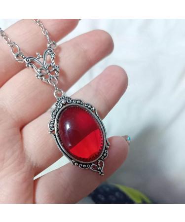 Oralgo Gothic Bloodstone Necklace - Vintage Vampire & Butterfly Design for Men & Women - Buy Online on GoSupps.com